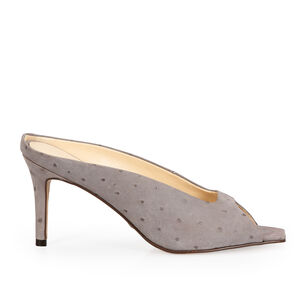 MULE SALTO ALTO COURO NOBUCK CARBONO