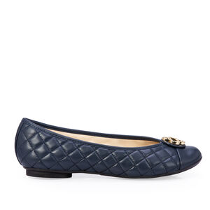 SAPATILHA CATHERINE VINTAGE DE COURO MARINHO AZZURRO MATELASS&Ecirc;