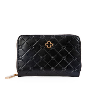 CARTEIRA FEMININA PRETA MONOGRAMA Z&Iacute;PER