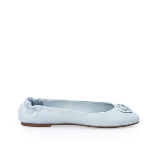 SAPATILHA BAILARINA COURO AZUL TURMALINA