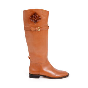 BOTA CANO ALTO CARAMELO DE COURO