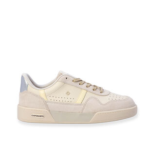 TÊNIS FEMININO CREME BRULLE DE COURO AMARRAÇÃO