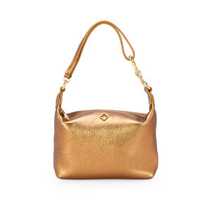 BOLSA CLUTCH BRONZE COURO