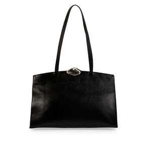 BOLSA SHOPPER COURO PRETA