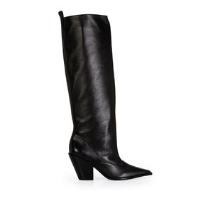 BOTA PRETA SALTO GROSSO COURO