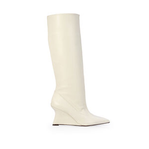 BOTA BRANCA DUNA DE COURO CANO LONGO