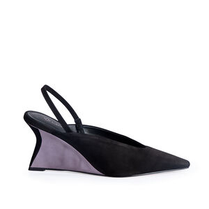 SCARPIN SALTO ANABELA PRETO COURO NOBUCK