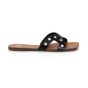 CHINELO RASTEIRO PRETO CROCO TACHAS