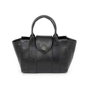 BOLSA TIRACOLO PRETA DE COURO TOTE