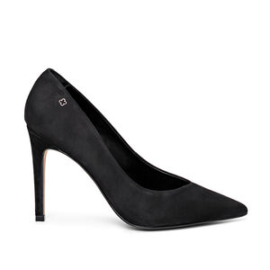 SCARPIN SALTO ALTO PRETO COURO NOBUCK