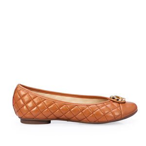 SAPATILHA CATHERINE VINTAGE  DE COURO CARAMELO MATELASSÊ