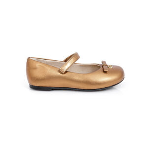 SAPATILHA BEBÊ BRONZE VERNIZ COM VELCRO