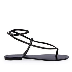 SAND&Aacute;LIA RASTEIRA PRETA COM BRILHOS