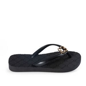 CHINELO DE DEDO INFANTIL PRETO MONOGRAMA