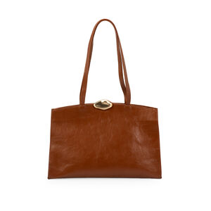 BOLSA SHOPPER COURO MOGNO