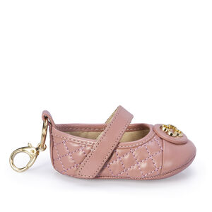 SAPATILHA BEBÊ COURO ROSÊ MATELASSÊ VELCRO