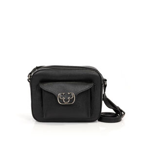 BOLSA PEQUENA TIRACOLO PRETA DE COURO SHOULDER BAG