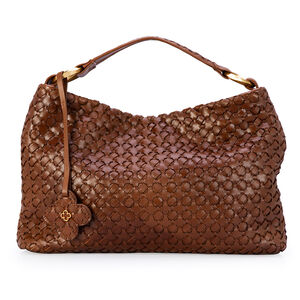 BOLSA GRANDE MARROM DE COURO TRESS&Ecirc; HOBO