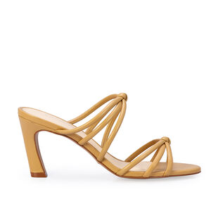 MULE SALTO MÉDIO BEGE SAVANA DE COURO