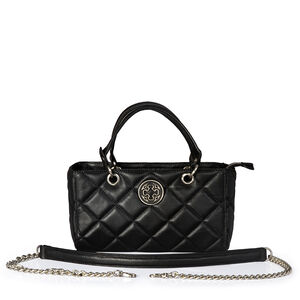 BOLSA TOTE PRETA DE COURO MATELASSÊ