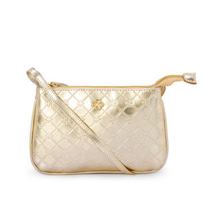 BOLSA TIRACOLO DOURADA MONOGRAMA SHOULDER BAG