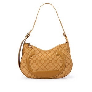 BOLSA PEQUENA BEGE SAVANA DE COURO SHOULDER BAG