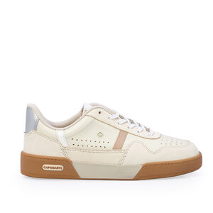 T&Ecirc;NIS FEMININO COURO BRANCO E NUDE SEDA AMARRA&Ccedil;&Atilde;O