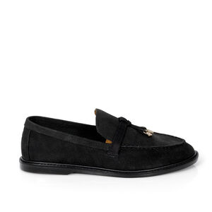 LOAFER MOCASSIM PRETO COURO NOBUCK