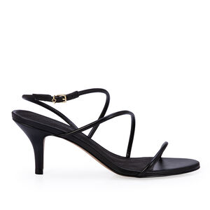 SAND&Aacute;LIA SALTO FINO PRETA DE COURO