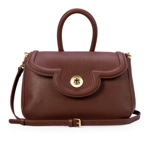 BOLSA TIRACOLO MARROM &Eacute;BANO DE COURO TOTE