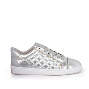 T&Ecirc;NIS FEMININO PRATEADO DE COURO MATELASS&Ecirc;