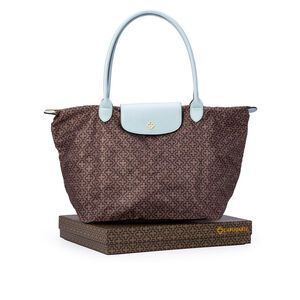 BOLSA SHOPPER AZUL MONOGRAMA