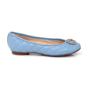 SAPATILHA CATHERINE VINTAGE DE COURO AZUL CHIARO MATELASSÊ