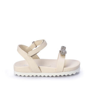 SANDÁLIA PAPETE BEBÊ BEGE VANILLA COM VELCRO