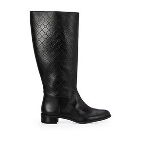 BOTA PRETA SALTO BLOCO COURO