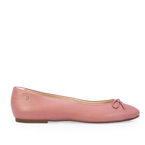 SAPATILHA ROSA MALVA DE COURO LA&Ccedil;O