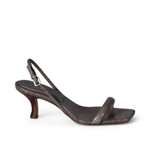 SAND&Aacute;LIA BICO QUADRADO CINZA PETRA DE COURO