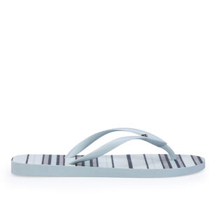 CHINELO DE DEDO AZUL TURMALINA COM LISTRAS