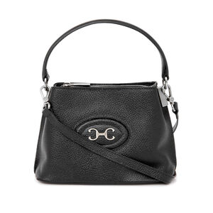 BOLSA PEQUENA PRETA DE COURO TOTE