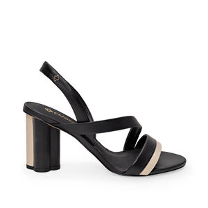 SAND&Aacute;LIA SALTO ALTO BLOCO PRETA DE COURO