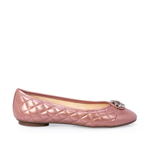 SAPATILHA CATHERINE MODERNIT&Aacute; ROSA MALVA DE COURO MATELASS&Ecirc;