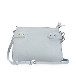 BOLSA PEQUENA TIRACOLO AZUL TURMALINA COURO SHOULDER BAG