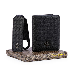 PORTA PASSAPORTE PRETO TRESSÊ + TAG BAGAGEM