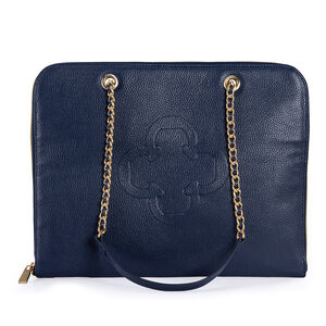 PASTA NOTEBOOK MARINHO AZZURRO DE COURO