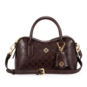 BOLSA TIRACOLO MARROM CAF&Eacute; MONOGRAMA TOTE