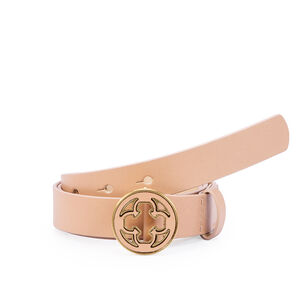 CINTO FEMININO NUDE SEDA DE COURO