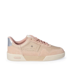 TÊNIS FEMININO NUDE SEDA DE COURO  AMARRAÇÃO