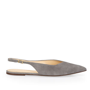 SAPATILHA SLINGBACK CINZA COURO SUEDE