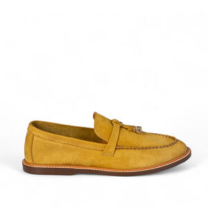 LOAFER MOCASSIM DE COURO NOBUCK CITRINO