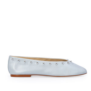 SAPATILHA AZUL TURMALINA BICO REDONDO STUDS